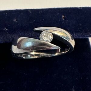 Titanium Diamond Tension Ring size 8.25.